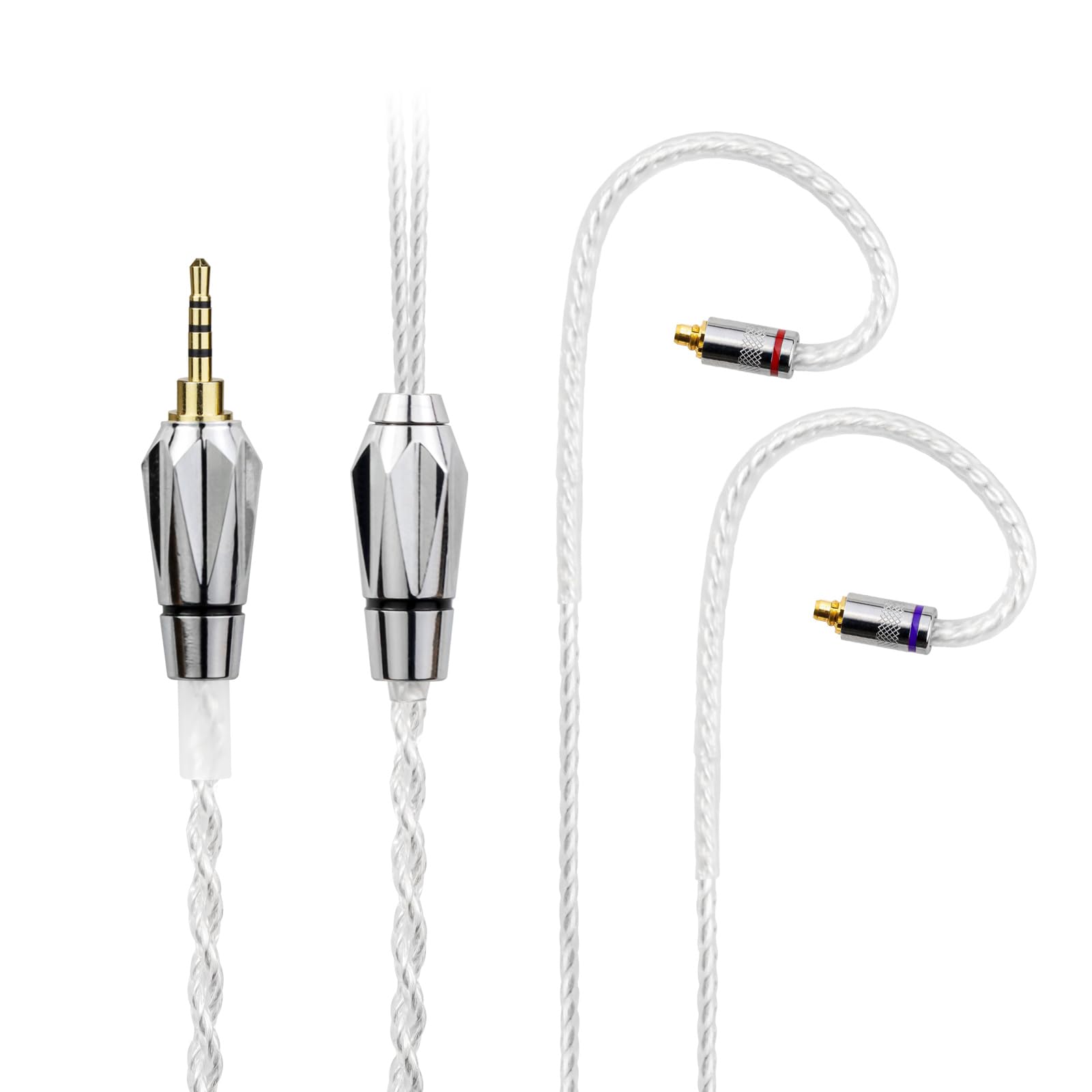 

cooyin Crystal Love Recable MMCX Earphone HIFI Sound Single Crystal Compatible with Shure SE Series JVC HA Series and Other Straight Cable, Quality,