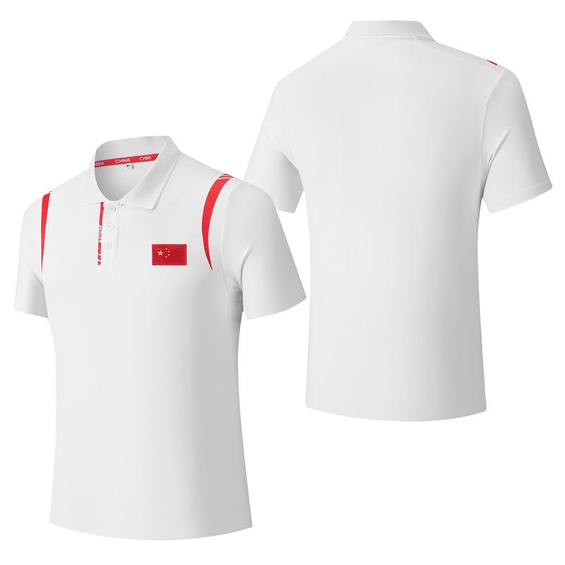 Chinese National Team Kids Polo Shirt - Short Sleeve Sports Uniform for Table Tennis, Swimming, Basketball, and Coaching XL белый