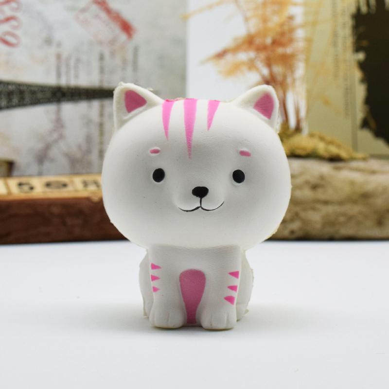 Cartoon Cat Squishy Slow Rising Phone Straps Cute Kitten Soft Squeeze Bread Charms Scented Kids Toy