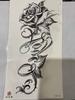 Black Body Art For Women Girls Tattoo Sticker Love Rose Fake Tattoos 1 Sheet  High Quality