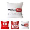 Бавовняна лляна наволочка з унікальним дизайном Youtube Play Movie Video Music Subscribe для декору дому та офісу