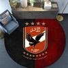 Al Ahly Sporting Club Round Area Rug,Carpet Rug for Living Room Bedroom Sofa Playroom Decor,Non-slip Floor Mat