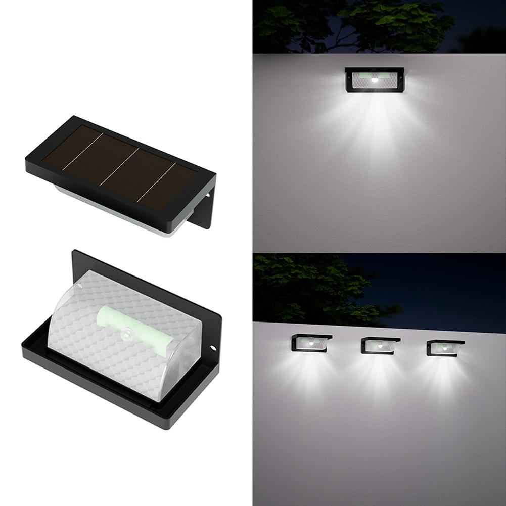 4Pcs Solar Stair Fence Light Solar Step Lamp IP65 Waterproof Yard Garden Stair Lamp Solar Wall Lamp for Courtyards Pathway Patio