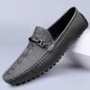 2024 New Leather Shoes Men's Black Casual Shoes Slip-on Shoes Soft Bottom Non-slip Dad Driving Shoes Business Casual Loafers