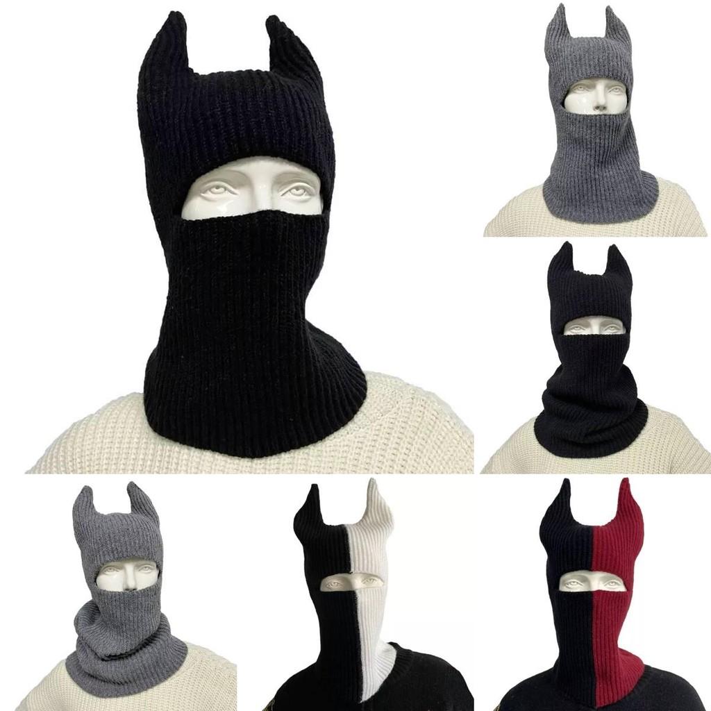 Cozy And Stylish Knitted Beanie Hat With Horns For Halloween Fun And Winter Warmth