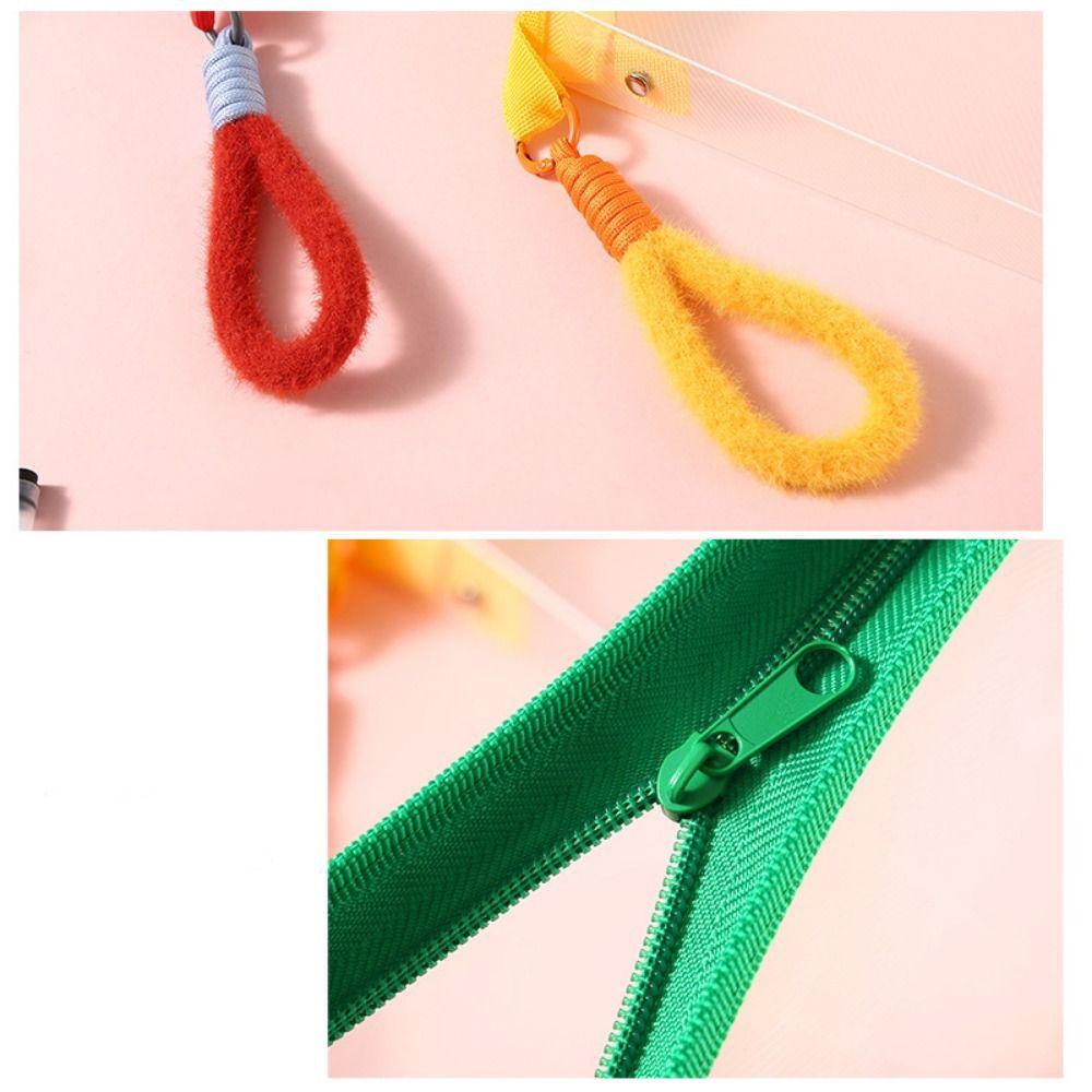 Transparent File Folder Bag Multifunctional File Pocket Durable Transparent Zipper Pouch  Students