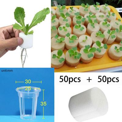 50pcs Heavy Duty Mesh Pot Net Cup Basket Hydroponic Soilless Plant Grow