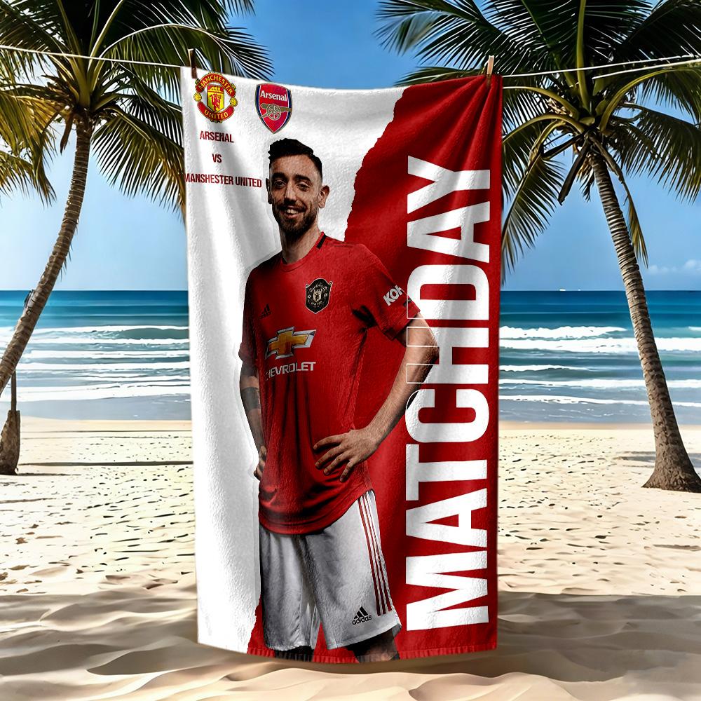 Manchester Beach Towel Quickdry Soft Microfiber Comfortable Lightweight Suitable For Swimming Gym Camping Yoga Vacation