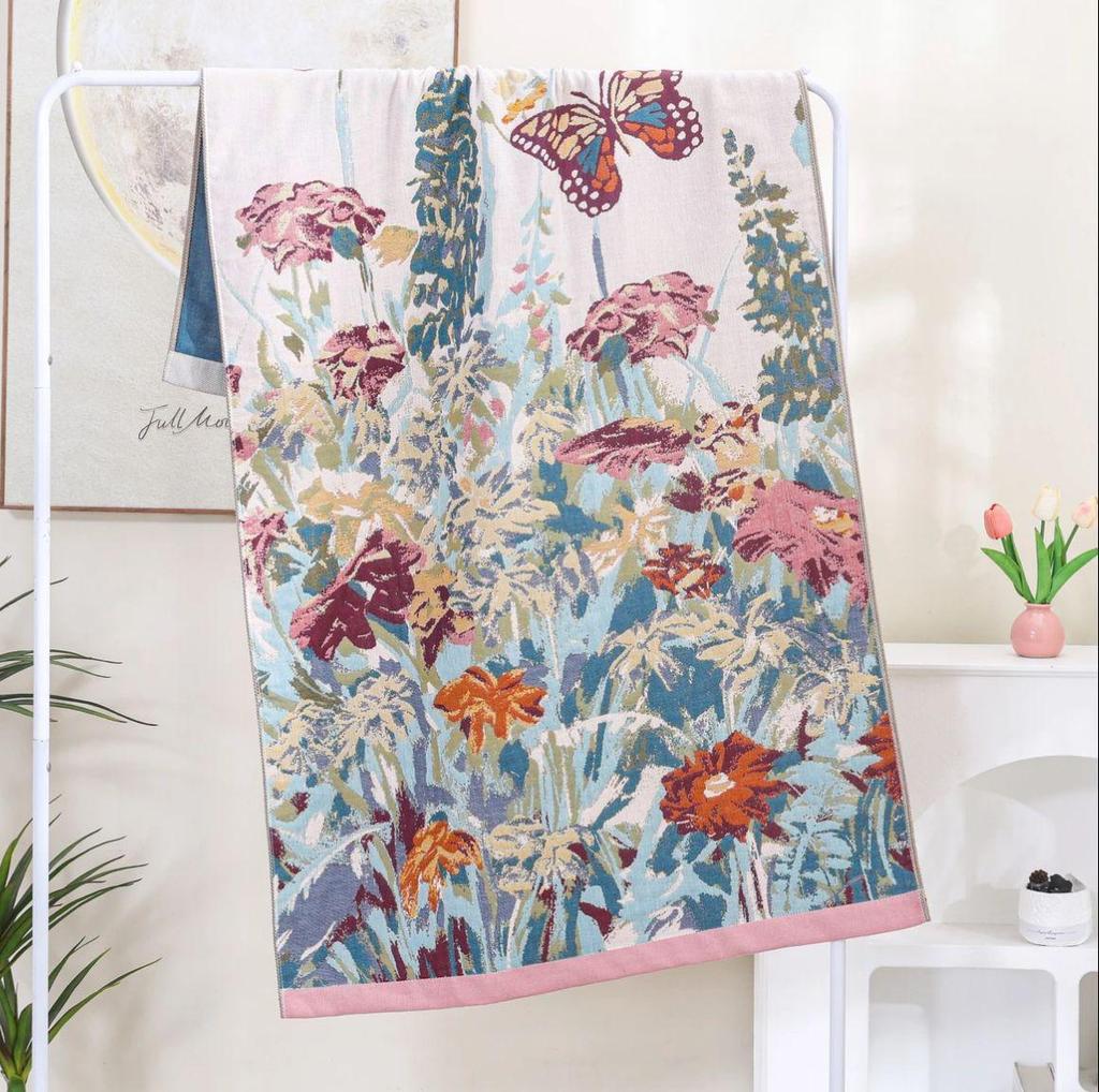 New Soft Ethnic Style Sun God Cotton Bath Towel - Skin-friendly & Absorbent