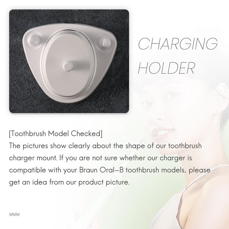 

ABWR-Зарядное устройство для электрической зубной щетки Braun Oral B, индукционный держатель, модель 3757, USB-кабель белый