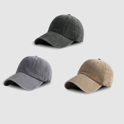 Washed Baseball Cap Women Men Summer Hat Snapback Adjustable Vintage Soft Casual Sunshade Street Trucker Cap Solid Color Dad Hat