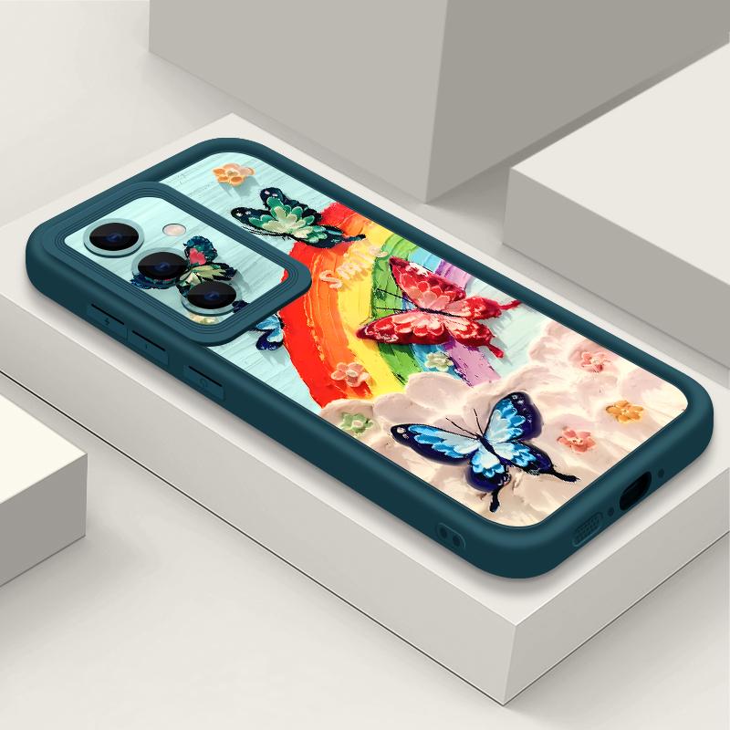 Colorful Butterfly Print Case For Samsung A57 A37 A27 A17 S26 Ultra S25 FE A56 A36 A26 A16 A55 A35 A25 A54 5G S21 S22 S23 S24 Plus Shockproof Cover