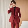Women's Burgundy Two-Piece Business Suit