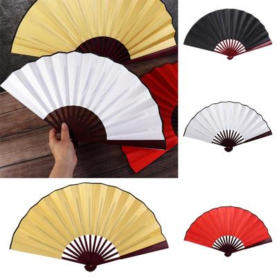 Drawing Decoration for Painting Wedding Blank Cloth Home Party Folding Fan Hand Folding Fan