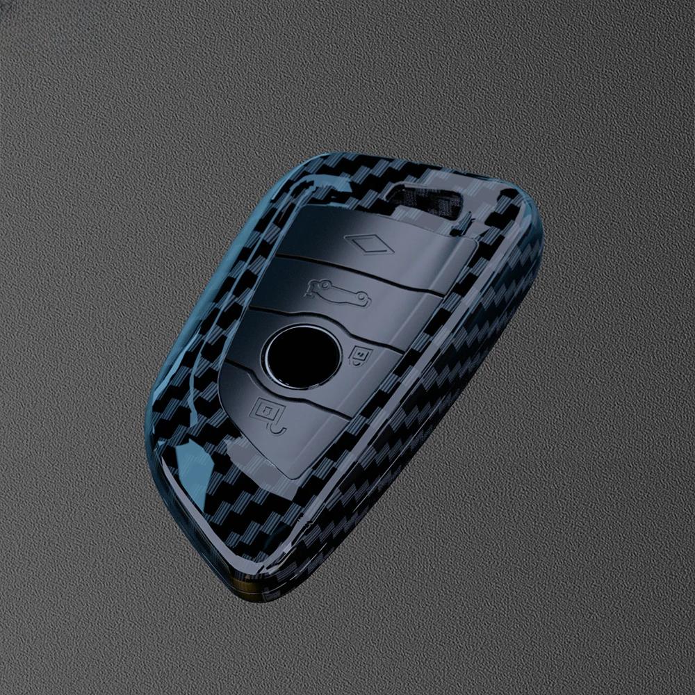 ABS Carbon Fiber Car Key Case Cover For BMW 1 2 3 4 5 6 7 Series X1 X3 X4 X5 X6 X7 F10 F20 F30 G20 G30 G01 F15 F16 G02 G05 F34