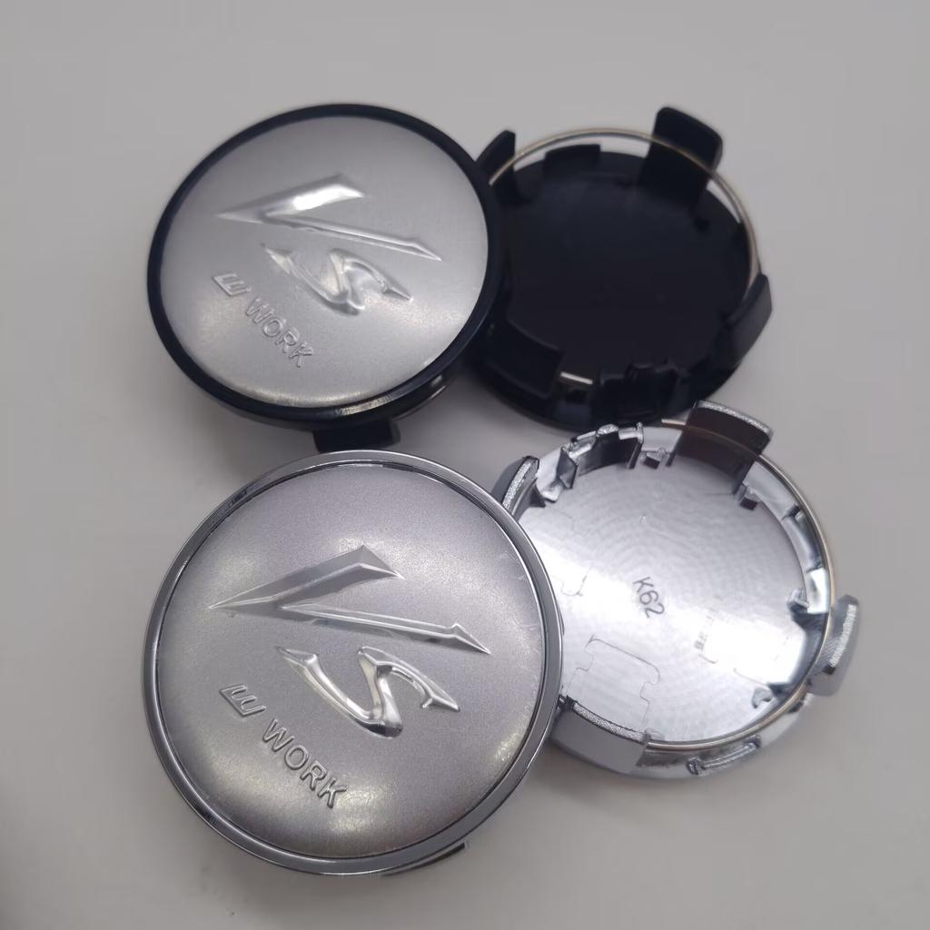 4pcs 62MM VS W Work Emotion Wheel Center Cap Hubs Car Styling Dust Rims Cover Emblem Badge for Car Tire Accessories