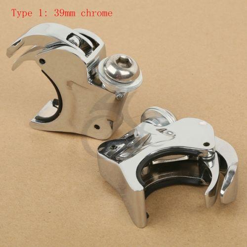 Motorcycle 39mm 49mm Quick Release Windscreen Clamps For Harley Dyna Sportster Street Fat Bob Wide Super Glide Forty Eight FXDB