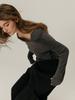 MOIFAIRE Foldover Shirring Sweatpants / Black