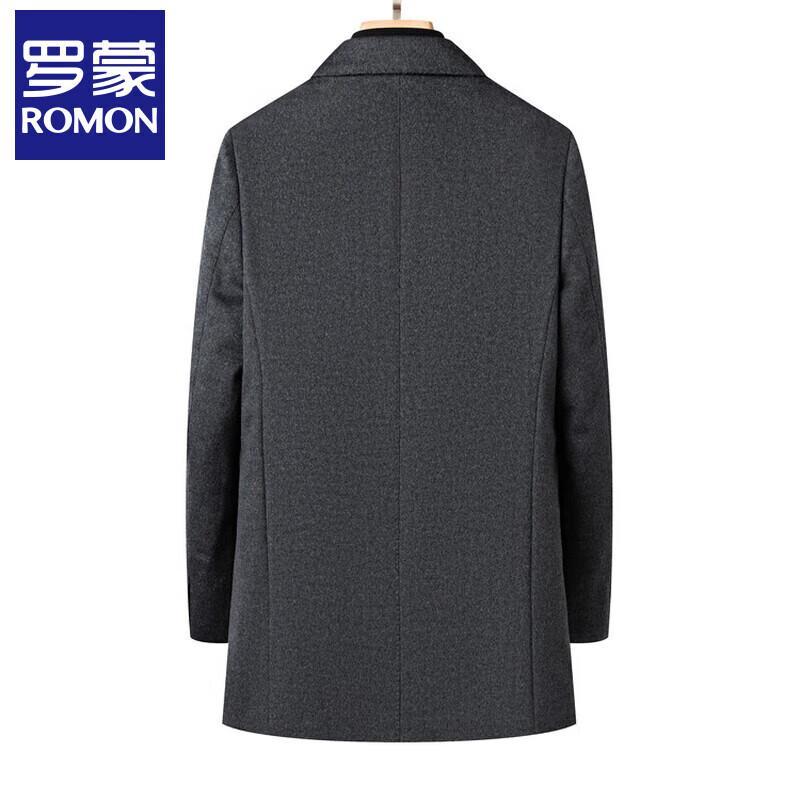 Romon Men's Double-Faced Wool & Cashmere Mid-Length Overcoat