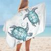 Turtle Bath Towels for Bathroom Tortoise Microfiber Beach Towel for Adults Cartoon Animal Blanket Serviette Plage
