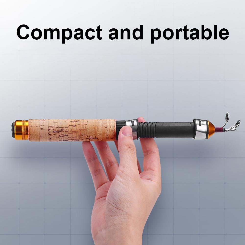 Telescoping Ice Fishing Rod Set Carbon Fiber Ice Fishing Rod and Reel Combo Mini Pole Ice Fishing Reel Set Fishing Accessories