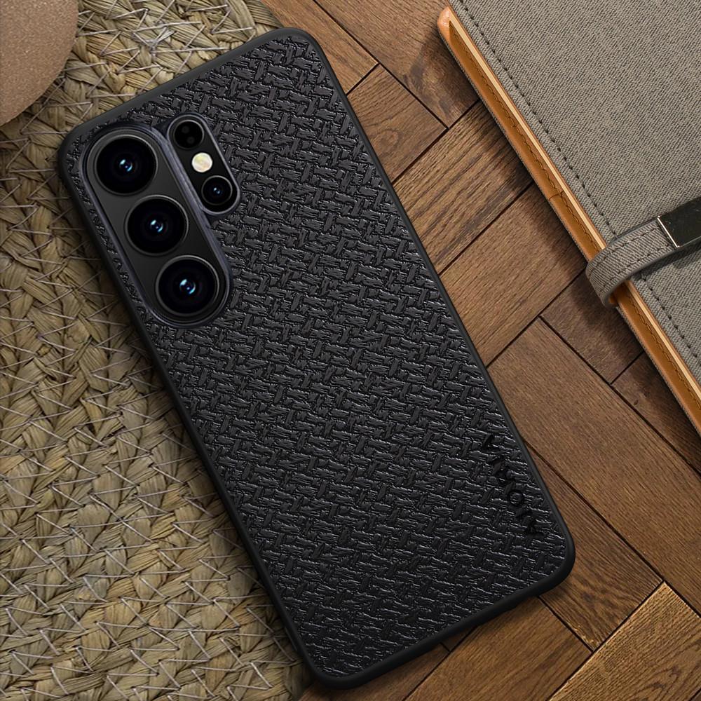 Чехол для Samsung Galaxy S26 Plus Ultra Кожаный чехол для телефона Luxxury coque для Samsung Galaxy S26 Ultra чехол Galaxy S26 чёрный