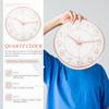 SAFIGLE Wall Clock, Radio-Controlled Quartz Clock, Silent, Continuous Second Hand, Stylish, Nordic Style, Simple, Modern Design, Easy to Read Large