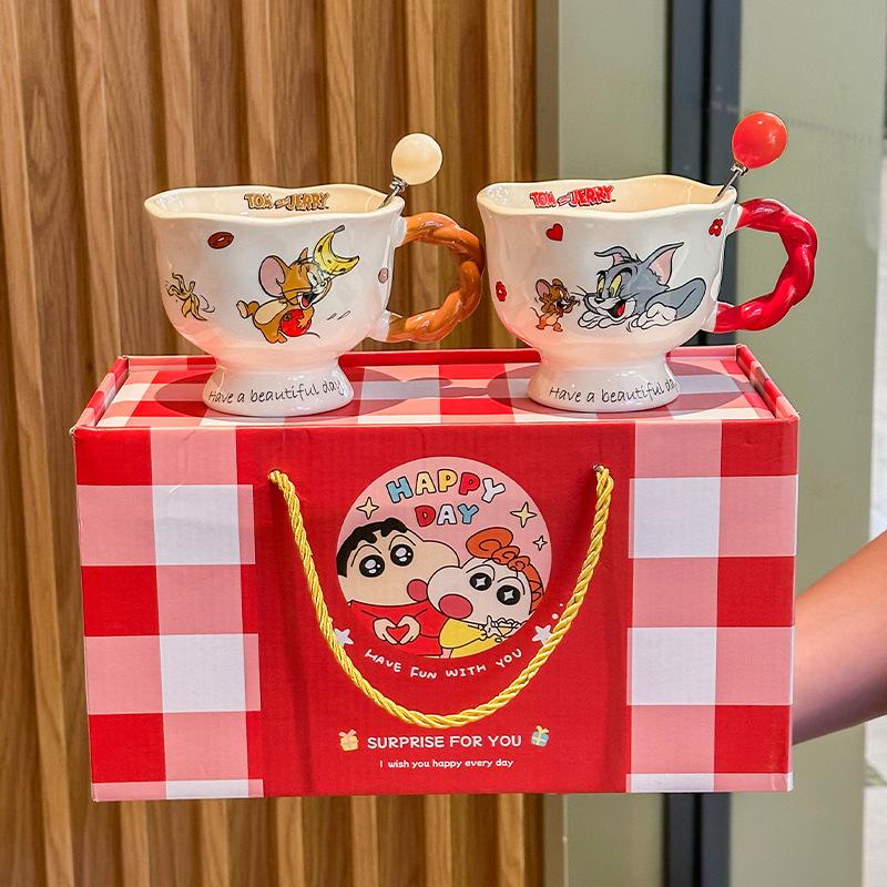 Birthday Gift Girls Niche Cup Practical High-end Ceramic Mug Couple Water Cup Souvenir Gift Box