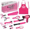 Children'S Play House Simulation Dressing Accessories Hair Toy Set Girl Hairdresser Cosplay Toys