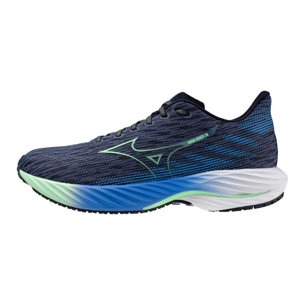 Mizuno Wave Rider 28 Fashion Non-Slip Low-Top Running Shoes Men Sneaker Vintage-Indigo 411456-8Z4S,J1GC240351