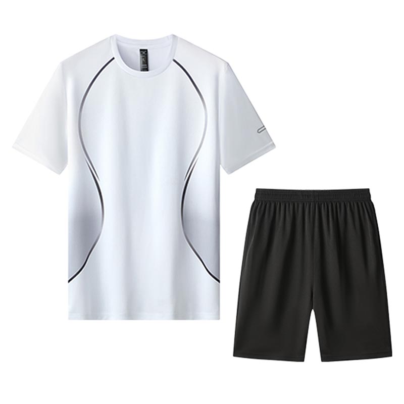 Adult Running Sportswear Quick Drying T-shirt Set Short Sleeve Uniform Fitness Clothes Tracksuit Gym Sports Outfit Clothing