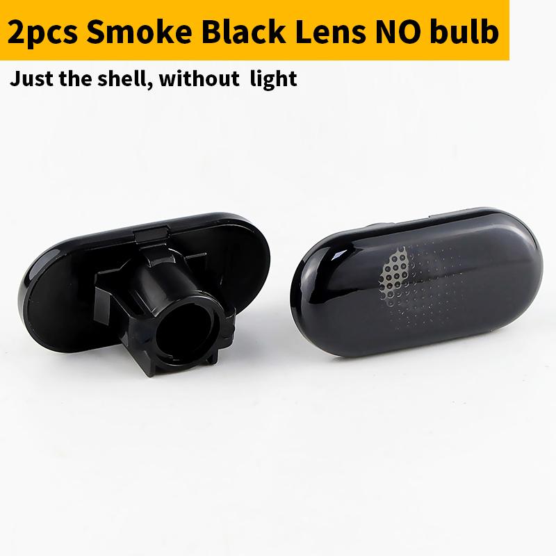 

2xSide Marker Turn Signal Light Housing Shell For Renault Clio Trafic Kangoo Twigo Dacia Logan Duster Nissan Interstar Primastar Smoke lens No bulb