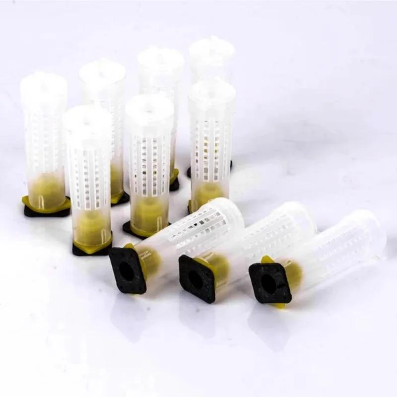 20PCS Queen Cage Rearing Cover Catcher Queen Plastic Cells Bees Box Cages Bees Tool Apiculture Equipment Protection