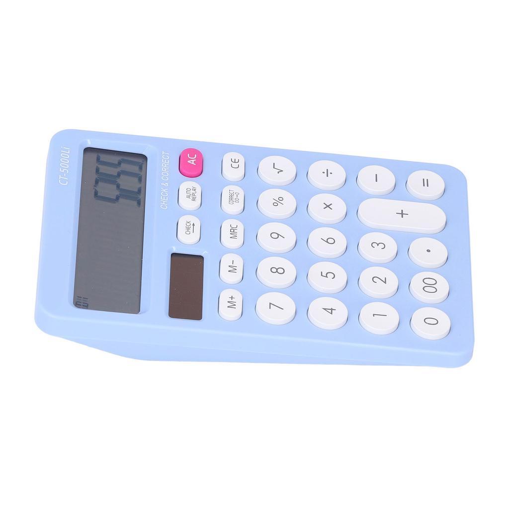 Solar Calculator Solar Battery Dual Power Supply Business Type Candies Color Office Calculator for Student