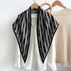 Korean version cashew nut printed triangular silk scarf women's summer atmosphere wearing headscarf simulation silk fashion headband accessories