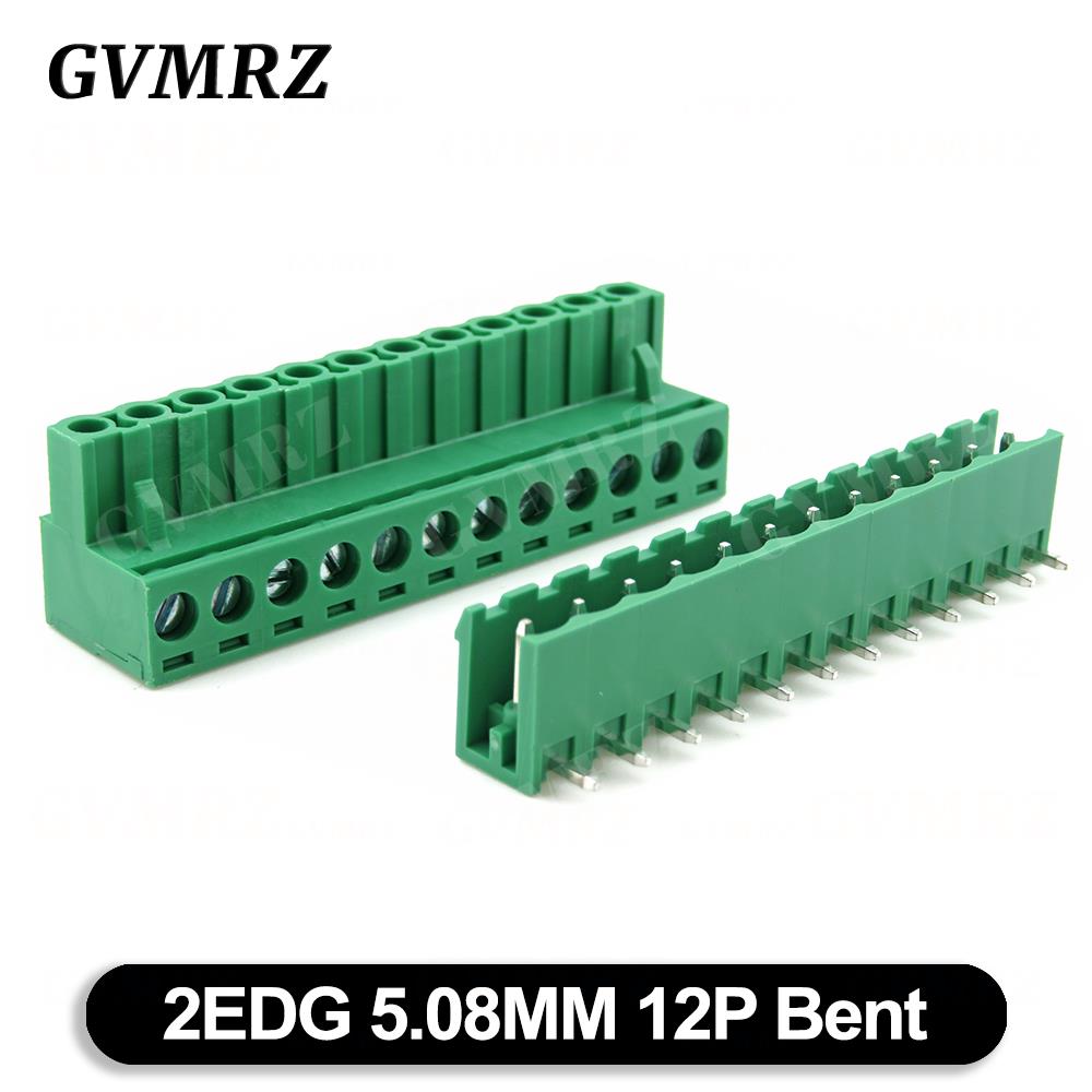 5Set 2EDGK 5.08mm Terminal Block Male Female 5.08 Plug-in Opening PCB Connector 2EDG PCB 2P 3P 4P 5P 6P 7P 8P 9P 10P 12P