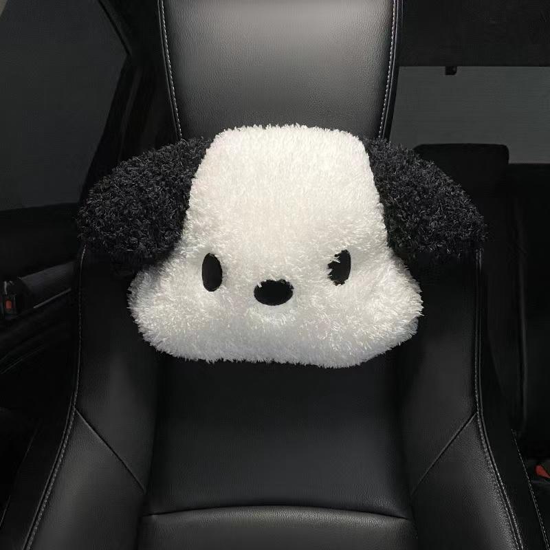 1pc Universal Car Headrest Neck Pillow Plush Dog Cute Cartoon Comfortable Vehicle Supplies Car Seat Accessories New Decoration