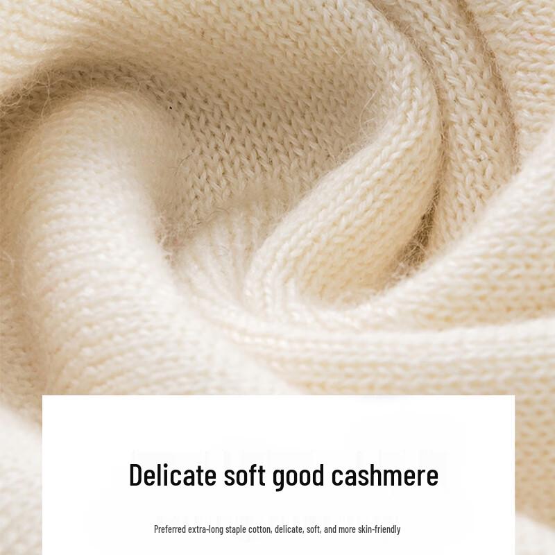 Men's V-Neck Long Sleeve Fine Cashmere Sweater