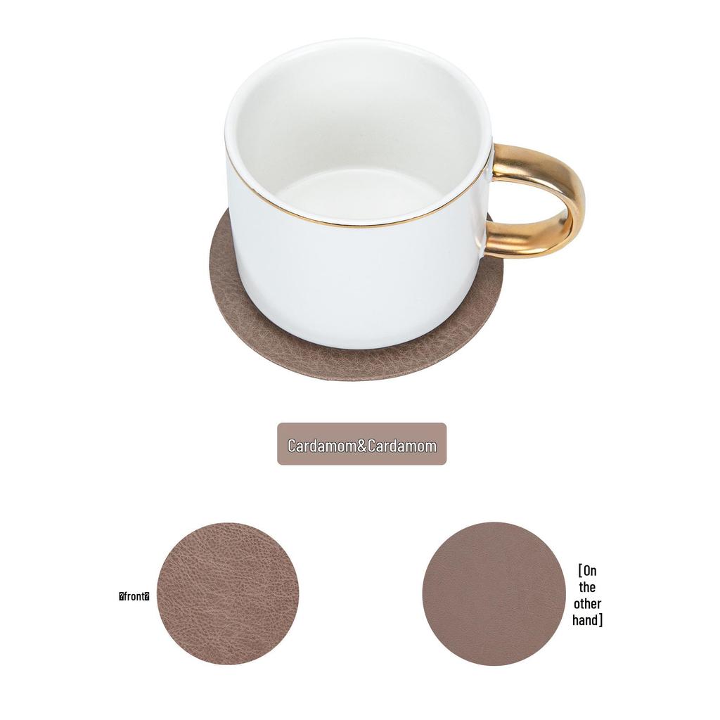 Water Drop Cowhide-Style Double-Sided Placemat: Anti-Scalding Heat Insulation Coaster, Ins Style.
