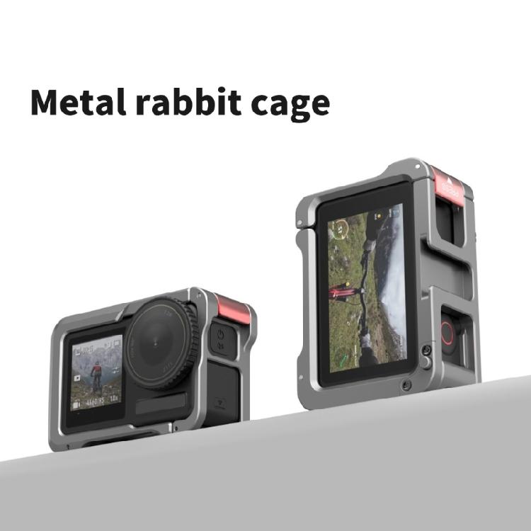 Camera Frame Video Cage Enhances Filming For Action 5Pro Camera Secure Metal Frame With Easy Access Side Window