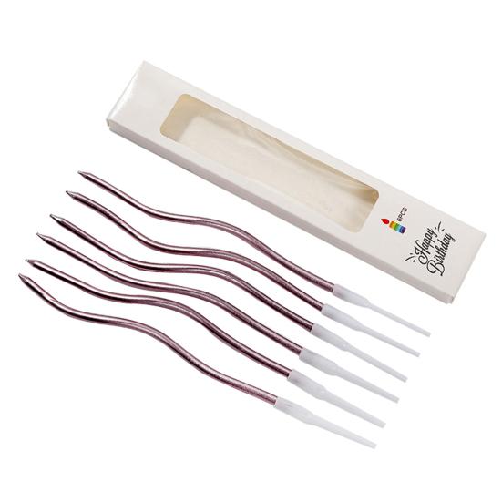 6 bucăți/set Lumânări pentru ziua de naștere Efect vizual bun Culori multiple Manopera excelentă Rezistent la coroziune Conservare pe termen lung Decorare pentru tort