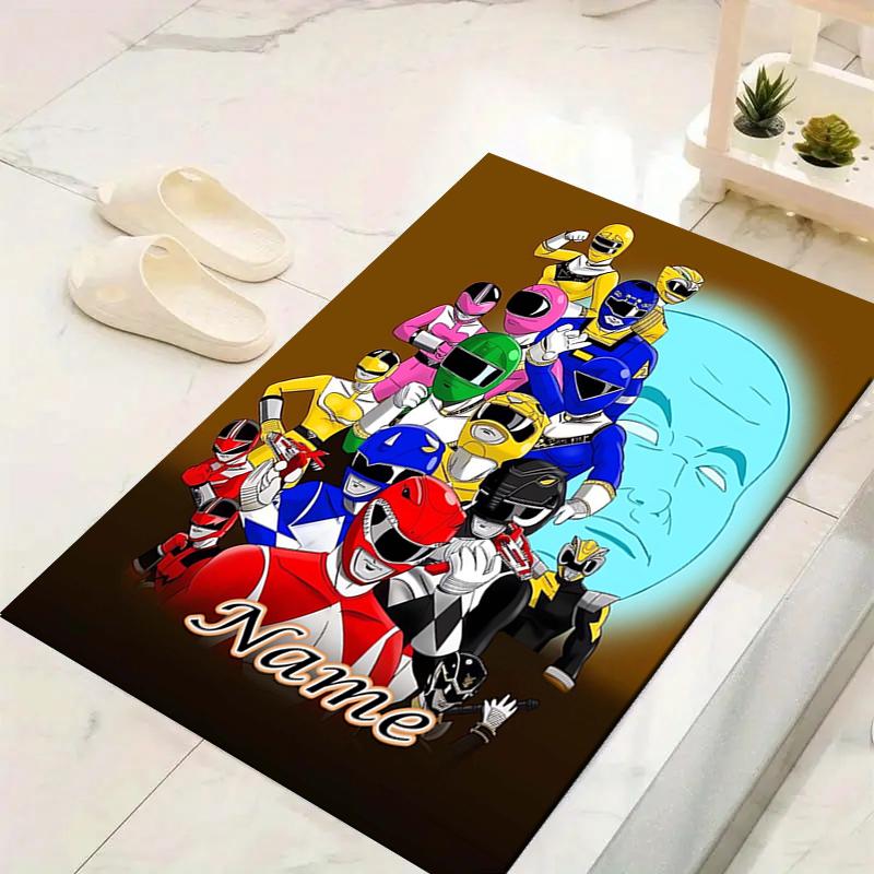 Custom 1Pc Power Rangers Teamup Rug Office Carpet Indoor Outdoor Entrance Doormat Nonslip Soft And Comfortable Living Room D2915221