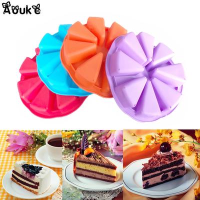 Siliconen Vorm 8 Holtes Brood Driehoek Vorm Koekje Fondant Chocolade Pudding Vorm Bakgereedschap