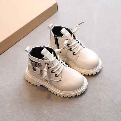 Martin Boots Children's 2022 Autumn New Korean Girl Fashion Single Boots British Style Boys Short Boots Children's Boots