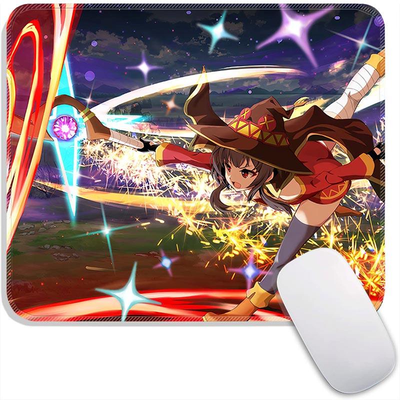 Kono Suba Anime Mouse Pad Small Gaming Mousepad Gamer Accessories Megumin Standard MousePads PC Compact Non-Slip Office Mousemat