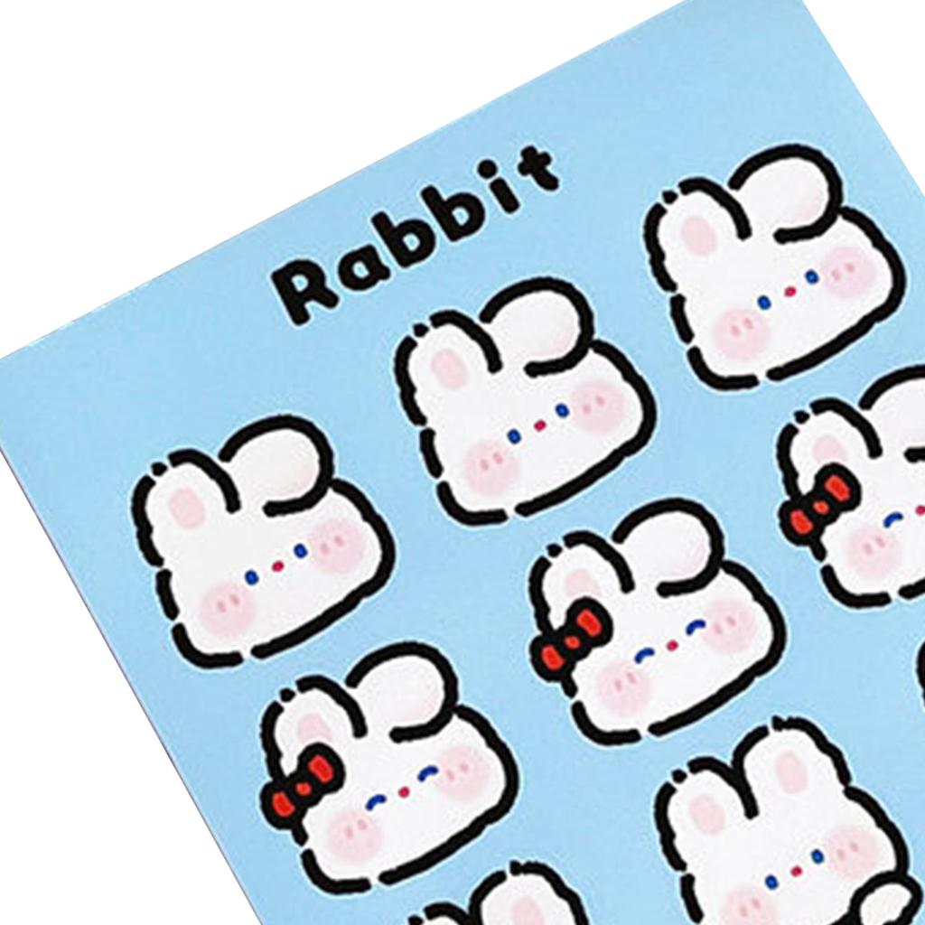 Rabbit Stickers for Journal Cute Bunny Stickers for Decor Seal Kawaii Animal Stickers for Planner