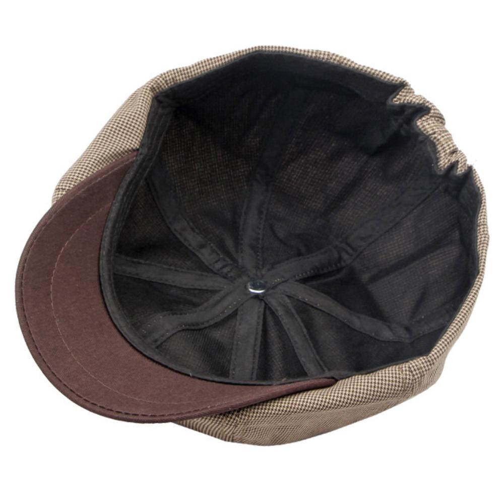 Ht4168 Berets Spring Summer Caps For Men Women Artist Painter Octagonal Beret Hat Flat Cap Male Female Plaid Beret Cap
