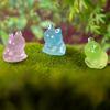 6pcs Mini Frogs Glow At Dark Fairy Garden Miniatures Decoration Luminous Frog Vivarium Micro Landscape DIY Accessories