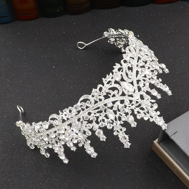 New Bridal Crown Baroque Atmospheric Rhinestone Birthday Crown Performance Hair Accessories Wedding Dress Accessories