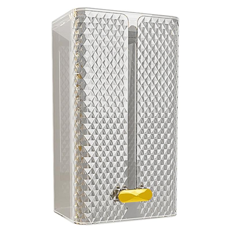 Wall Mounted Paper Towel Storage Box Tissue Organizer Rack Accessory for Bedroom Bathroom Dormitory Wall белый